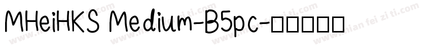 MHeiHKS Medium-B5pc字体转换